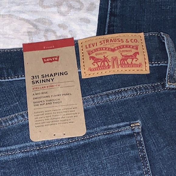 NWT Levi's 311 Skinny Shaping Denim Dark Blue Jeans Sz 33 x 30 - Picture 6 of 8